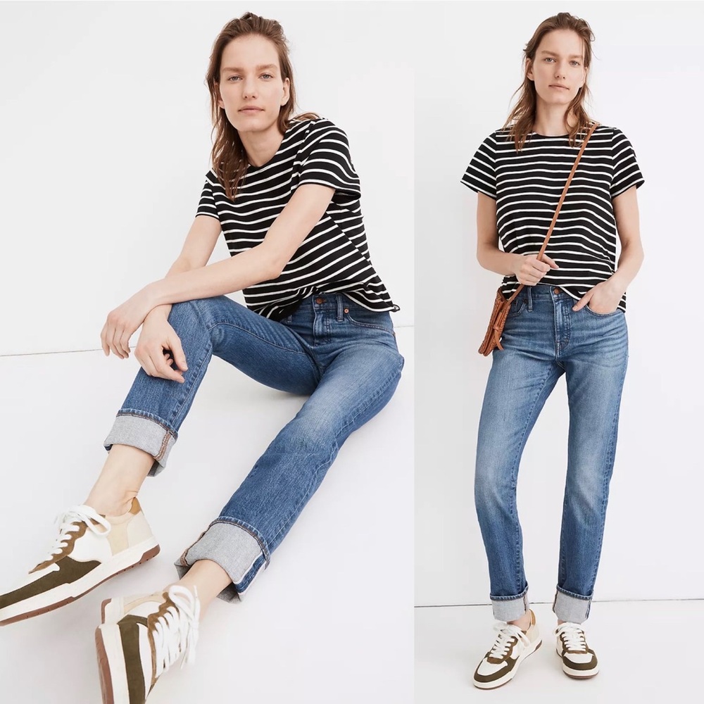 Madewell Tomboy Straight Jeans in Galewood Wash: Selvedge Edition Size 27